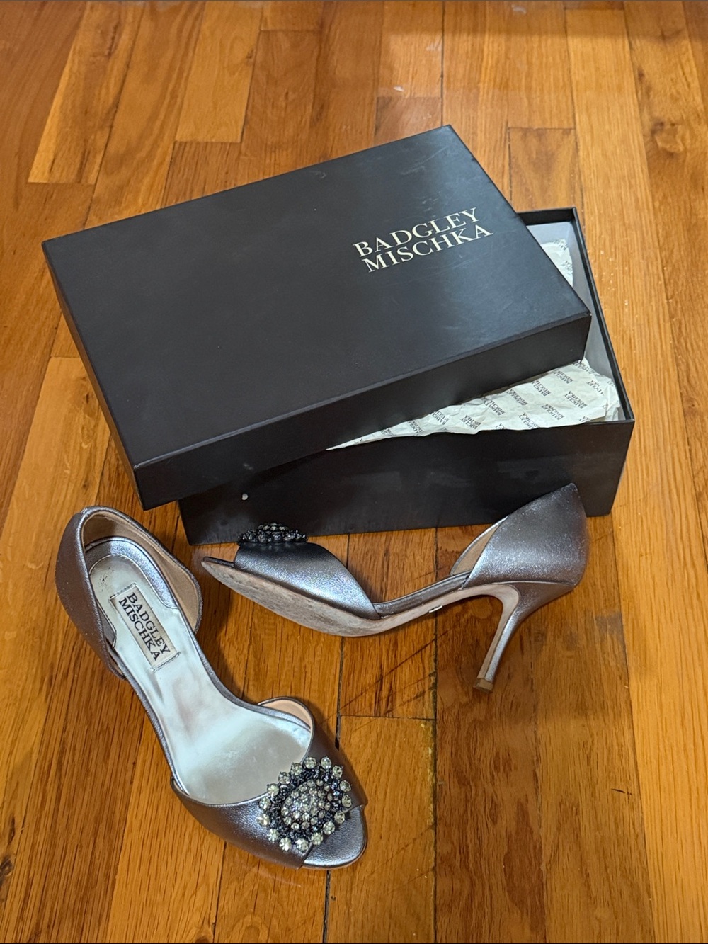 Badgley Mischka Lacie D'ORSAY PUMP, Pewter